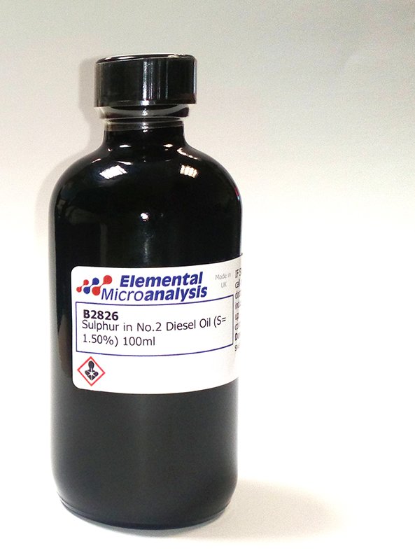 Sulphur in No.2 Diesel Oil (S= 1.57%)  See Cert 261020  100ml

DISCONTINUED